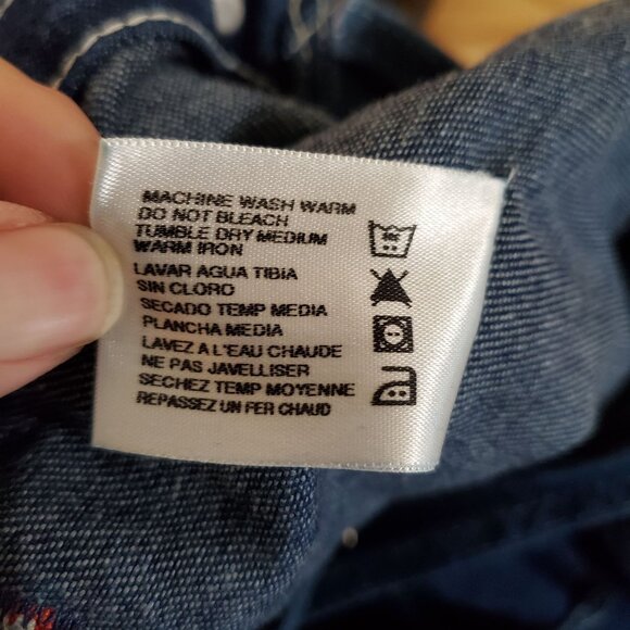 Dickies Overalls Mens 36x32 Blue Cotton Denim Adjustable Straps *Read* - Picture 4 of 12